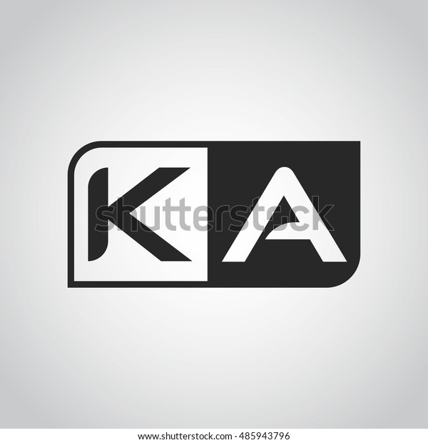  Logo  Letter Ka  Two Different Sides  Stock Vector Royalty 