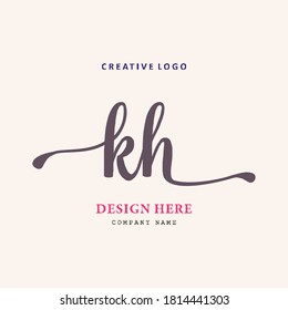 logo letter KH. simple, elegant, easy to understand and authoritative