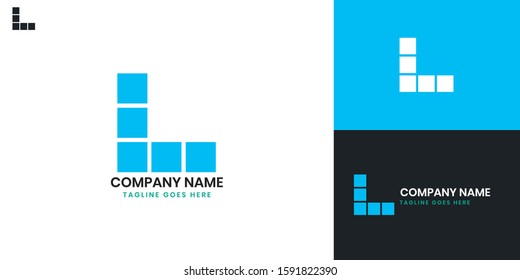 Logo Letter L - All elements on this template are editable with vector software.