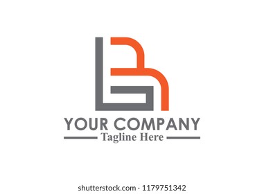 logo letter l and b flat line