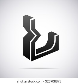 Logo for letter L. Design template