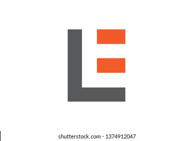 Logo Letter L And E Negative Space