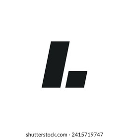 Logo letter L italic and capital with blank background