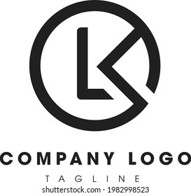 Logo letter L and K modern monogram elegant