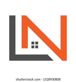 Logo letter L and N building logo