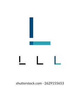 Logo Letter L, trendy modern alphabet font, set of four different letter for your brand name design, vector illustration 10 EPS
