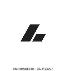 Logo letter L unique design with blank background