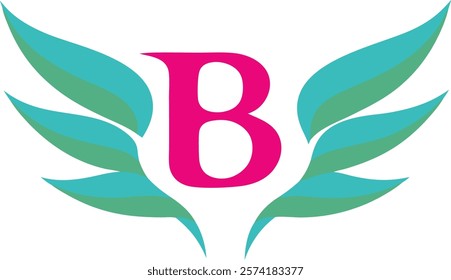 
a logo with a letter and leaves