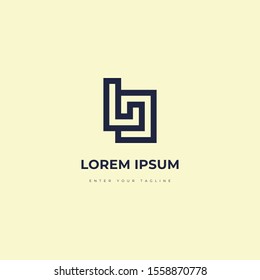 Logo letter LJ, Monogram design Letter L + J, Simple Vector Initial L and J.