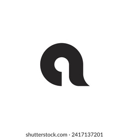 Logo letter A lowercase with blank background