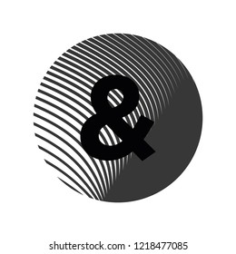 logo letter & lowercase texture with curved lines