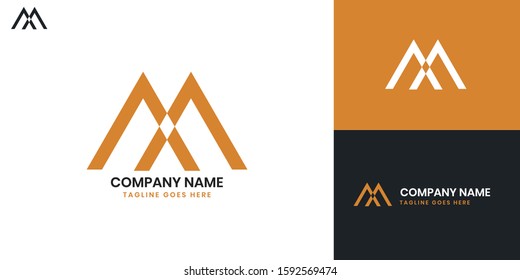 Logo Letter M - All elements on this template are editable with vector software.