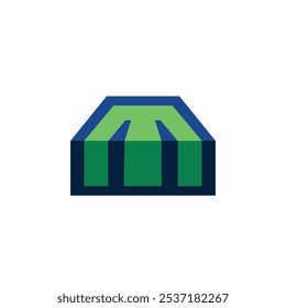 Logo letter M box unique design template with blank background