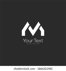 logo letter M check mark icon. check mark logo icon design template elements. 