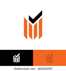 Logo-Buchstaben M und Checkliste