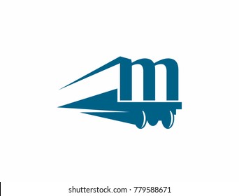 Logo letter M delivery