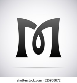 Logo for letter M. Design template