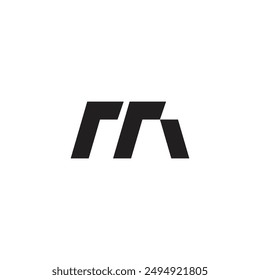 Logo letra m o A doble con fondo en blanco