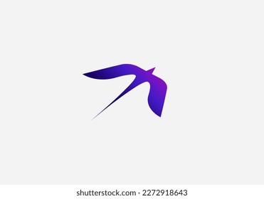 Letra con logotipo M y halcón o pájaro. Letra M, Halcón, Pájaro, Mosca, logotipo Único, Moderno, Minimalista. Icono del vector de identidad empresarial.