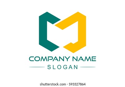 logo letter m flat geometric