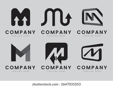 Logo letter M. Modern and minimal logo design. Logo for branding, company, sme, business, shop, fashion, and corporate identity. Vector flat logo design.