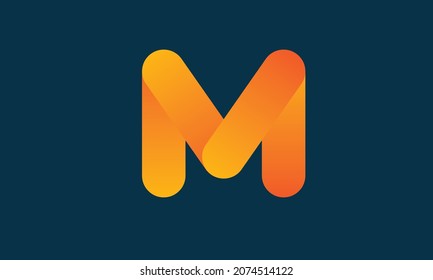 Logo Letter M Orange Yellow Gradient Stock Vector (Royalty Free ...