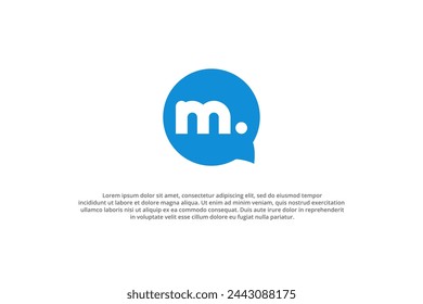 logo letter m talk chat message