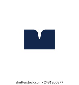 Logo letter M unique design with blank background
