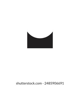 Logo letter M unique design template element with blank background
