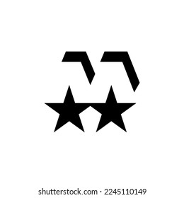 The logo is a letter M and the letter M. Unique and elegant.