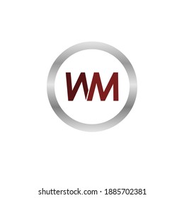 logo letter M and W. Minimalistic logo vector on white background