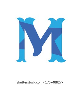 logo letter M and White Background