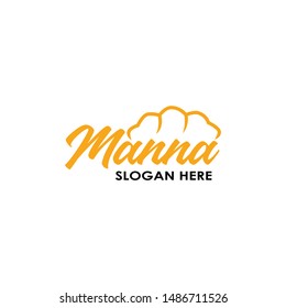 logo letter manna bread template vector 
