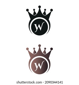 Logo Letter Mark W Crown Luxury Stock Vector (Royalty Free) 2090344141