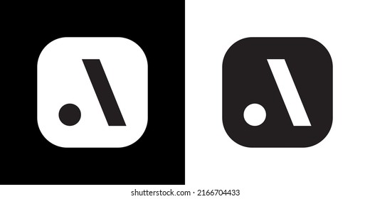 Logo letter A minimalism modern icon