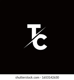Logotipo Carta Monograma con diseño de logotipo moderno en color negro y fondo blanco