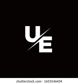 Logo Letter Monogram Slash mit Vorlage für moderne Logo-Designs auf schwarz-weißem Hintergrund