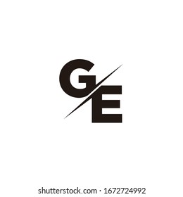 Logo Letter Monogram Slash with Modern logo designs template on Black Color and White background