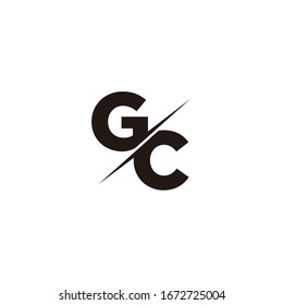 Logo Letter Monogram Slash with Modern logo designs template on Black Color and White background
