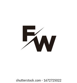 Logo Letter Monogram Slash mit Vorlage für moderne Logo-Designs auf schwarz-weißem Hintergrund