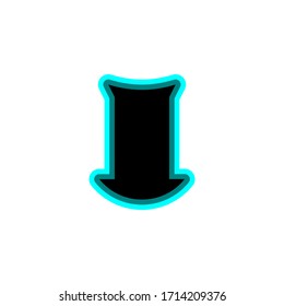 logo letter I multilevel monogram with a white background