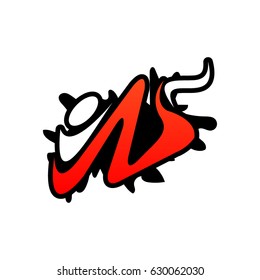 Logo letter I and N