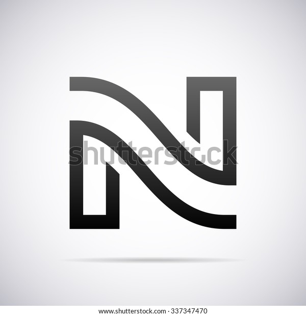 文字nのロゴ のベクター画像素材 ロイヤリティフリー