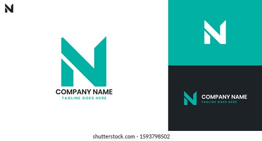 Logo Letter N - All elements on this template are editable with vector software.