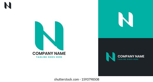 Logo Letter N - All elements on this template are editable with vector software.