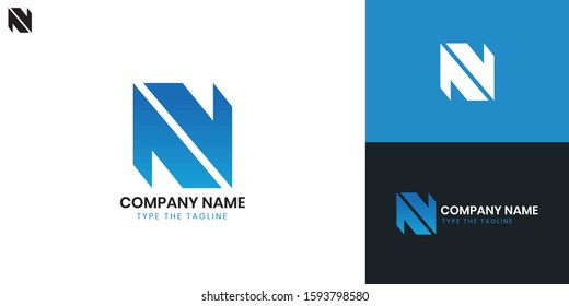 Logo Letter N - All elements on this template are editable with vector software.