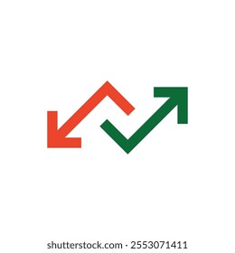 Logo letter N arrow unique design with blank background