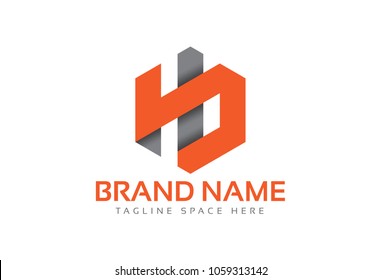 logo letter n and b hexagonal