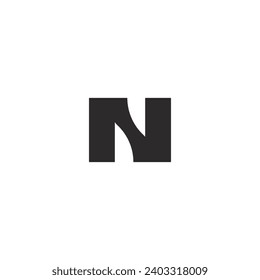 Logo letter N with blank background