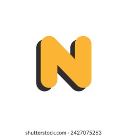 Logo letra N con fondo en blanco